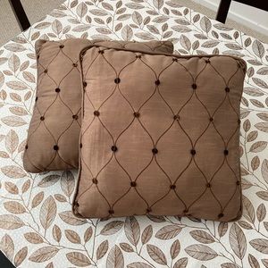 Square Brown Decorative Cushions Pillows